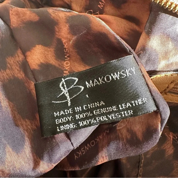 B. Makowsky Tan Leather Shoulder Bag - Picture 11 of 12